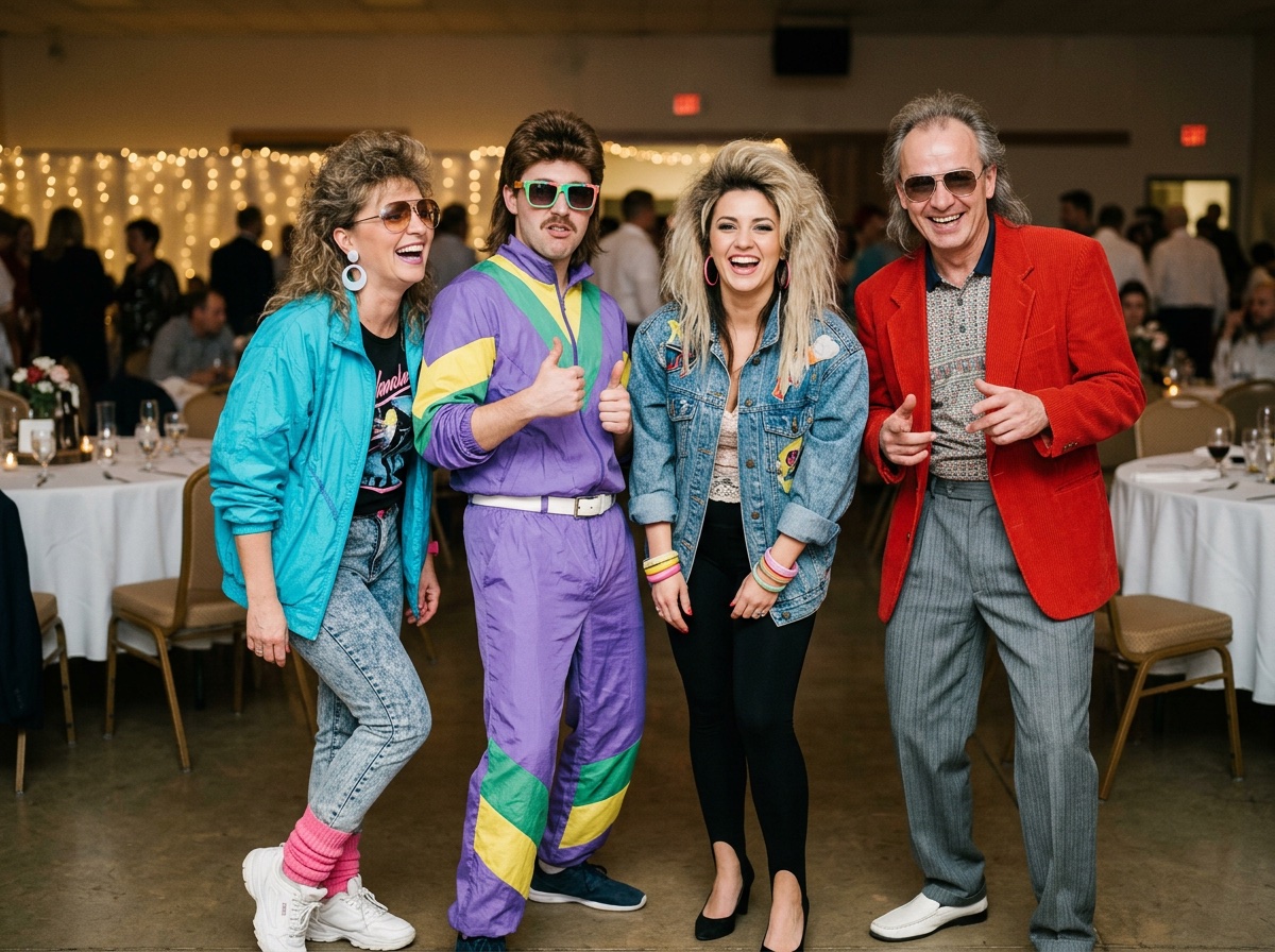 A group in 1980s style